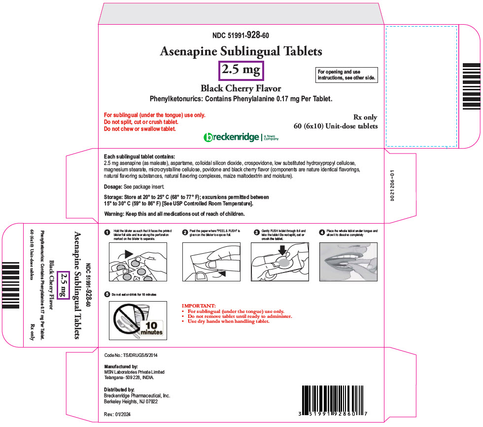 PRINCIPAL DISPLAY PANEL - 2.5 mg Tablet Blister Pack Box