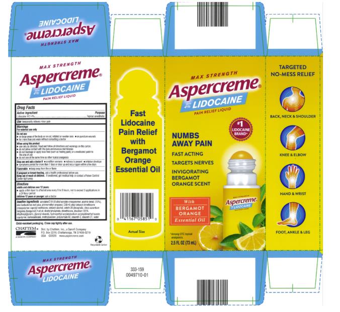 Principal Display Panel
NEW
MAX STRENGTH 
Aspercreme
WITH 4% LIDOCAINE
infused with ESSENTIAL OIL
2.5 fl oz (73 mL)
