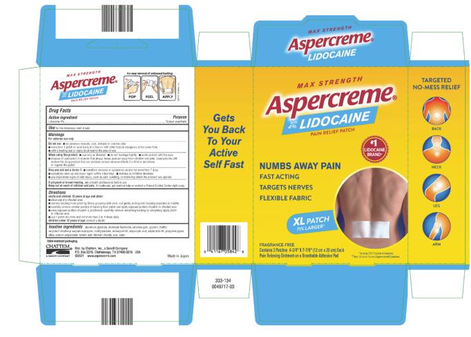 Aspercreme
Lidocaine Patch XL
