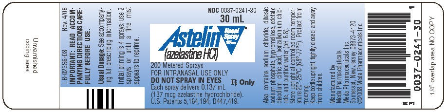 Astelin (azelastine hydrochloride) Nasal Spray 30 mL Sample Bottle