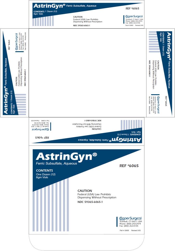 AstrinGyn ® Ferric Subsulfate, Aqueous Contents One Dozen (12) 8 gm Vials NDC 59365-6065-1