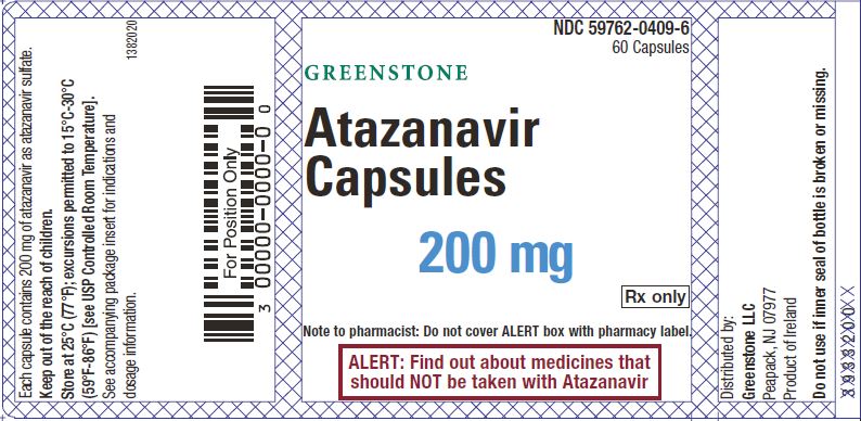 Atazanavir 200 mg bottle label