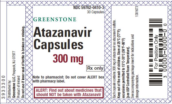 Atazanavir 300 mg bottle label