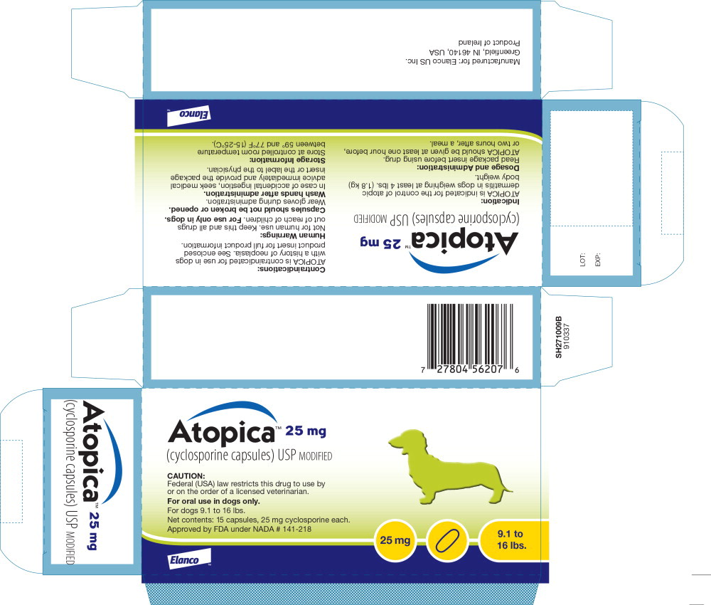 Principal Display Panel - Atopica 25mg Carton Label
