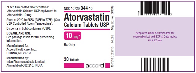 Atorvastatin Calcium Tablets – 10 mg 30 Bottle Label