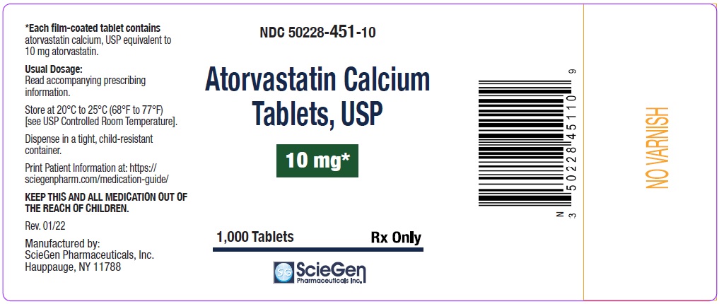 Atorvastatin Calcium Tablets 10 mg-1000 Tablets label