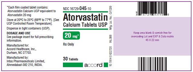 Atorvastatin Calcium Tablets – 20 mg 30 Bottle Carton