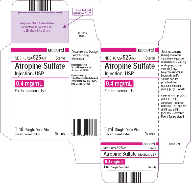 PRINCIPAL DISPLAY PANEL - Atropine Sulfate Injection, USP 0.4 mg/mL 1 Vial Carton