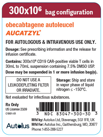 PRINCIPAL DISPLAY PANEL - 30 mL to 70 mL Infusion Bag Label - 300 x 10