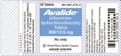 Avalide 300/12.5 mg Trade Label