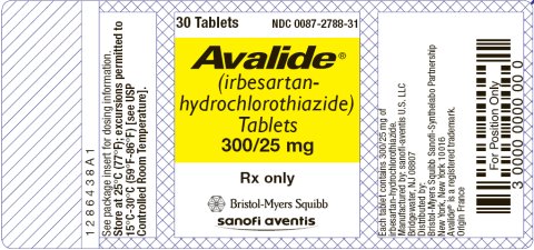 Avalide 300/25 mg Trade Label