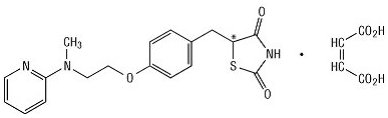 rosiglitazone maleate chemical structure