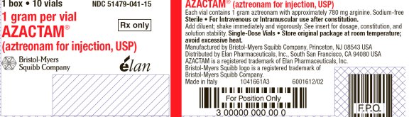 Azactam for Injection 1 g Carton Label