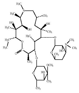 image of azithromycin chemical structure