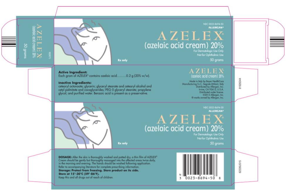 PRINCIPAL DISPLAY PANEL
NDC 0023-8694-50
AZELEX
(azelaic acid cream) 20%
