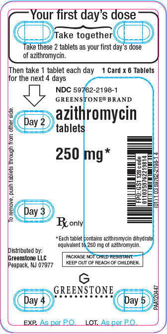 PRINCIPAL DISPLAY PANEL - 250 mg - 5 Day Blister Pack - 2198
