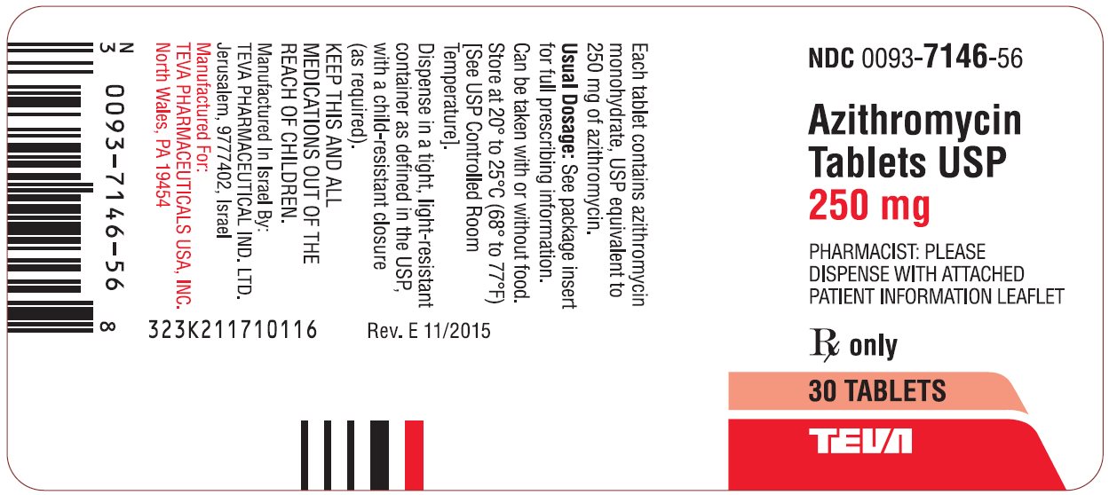 Azithromycin Tablets USP 250 mg 30s Label