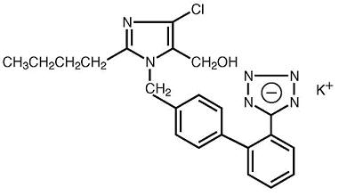 Chem Structure for losartan potassium