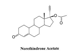 Chemical Structure Norethindrone Acetate