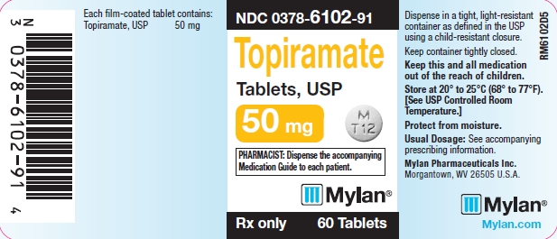 Topiramate Tablets, USP 50 mg Bottle Labels