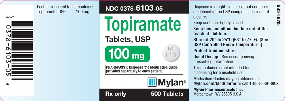 Topiramate Tablets, USP 100 mg Bottle Labels