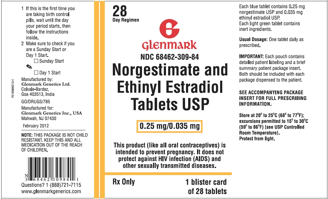  Norgestimate and Ethinyl Estradiol USP 0.25 mg/0.035 mg Pouch Label