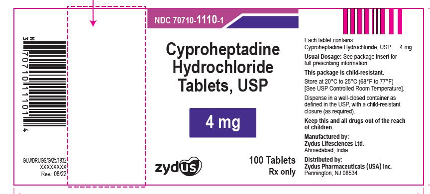 Cyproheptadine Hydrochloride Tablets USP, 4 mg