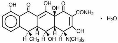 Doxycycline structural formula.