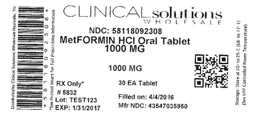MetFormin/1000 mg HCl/30 Count Blister Card Label.JPG