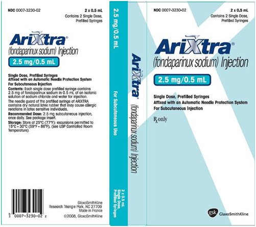 Arixtra 2.5 mg/0.5 mL carton