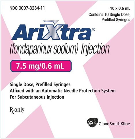 Arixtra 7.5 mg 10 count carton
