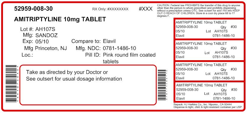 Amitriptyline HCl 10 mg Label