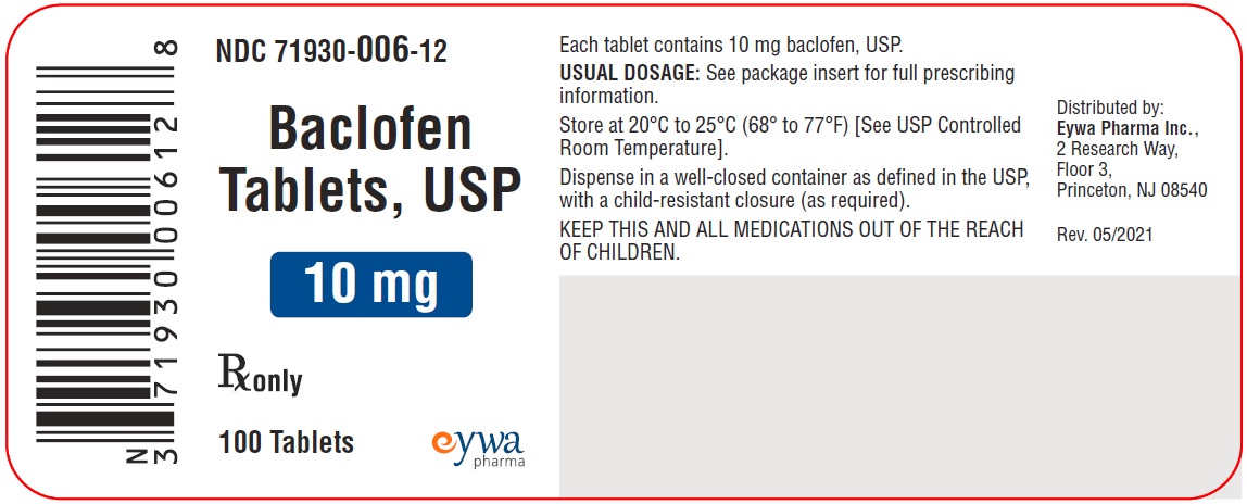 Baclofen Tablets USP 10 mg 100s