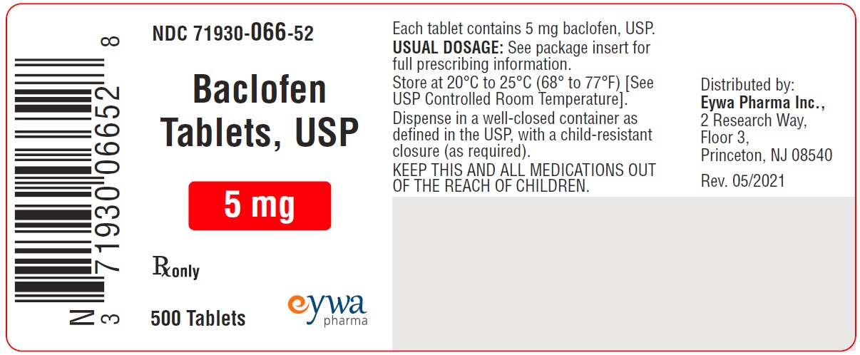 Baclofen Tablets USP 5 mg 500s