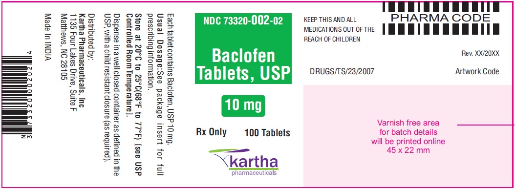 Baclofen Tablets, USP 10 mg - 100 Tablets