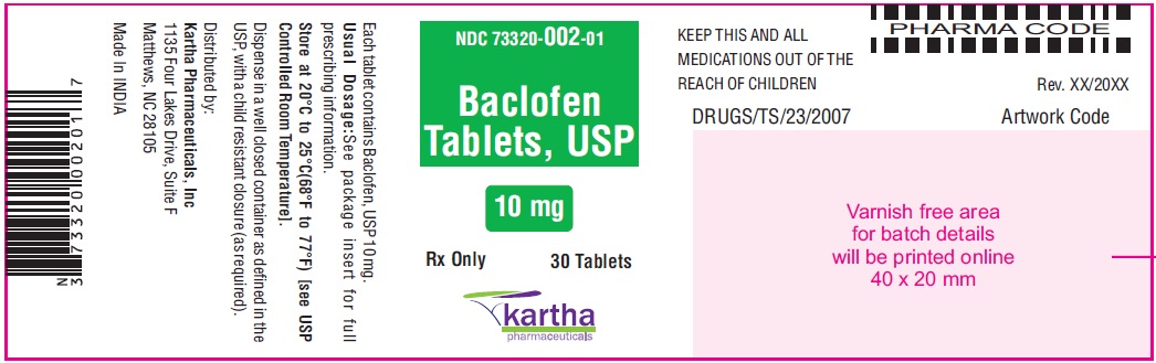 Baclofen Tablets, USP 10 mg - 30 Tablets