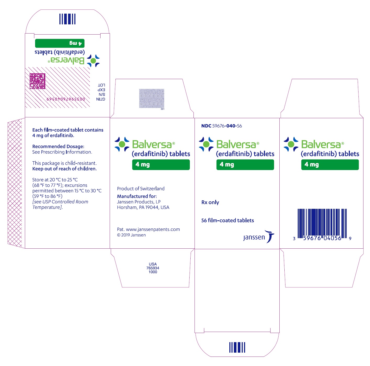 4 mg Tablet Bottle Carton