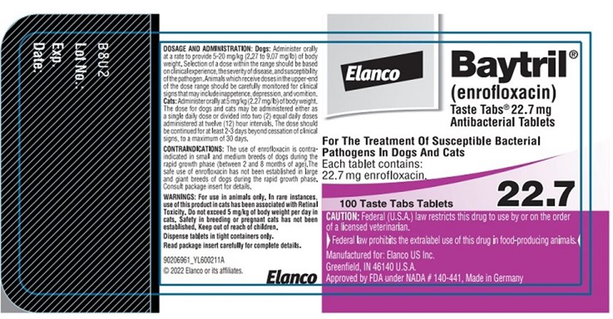 Principal Display Panel - 22.7 mg Bottle Label 100 Taste Tabs