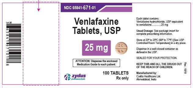 Venlafaxine Tablets USP, 25 mg