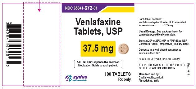Venlafaxine Tablets USP, 37.5 mg