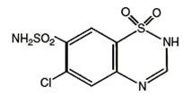 Chemical Structure - Chlorothiazide