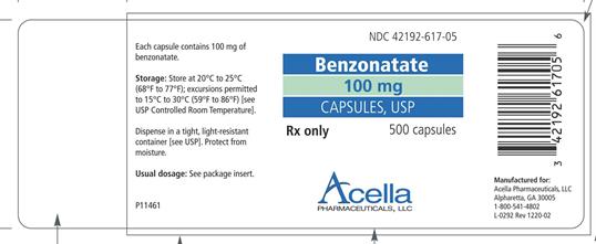 C:\Users\admin\Desktop\Benzonatate Capsules\Benzonatate Capsules 100 mg 500 ct Label clean.jpg