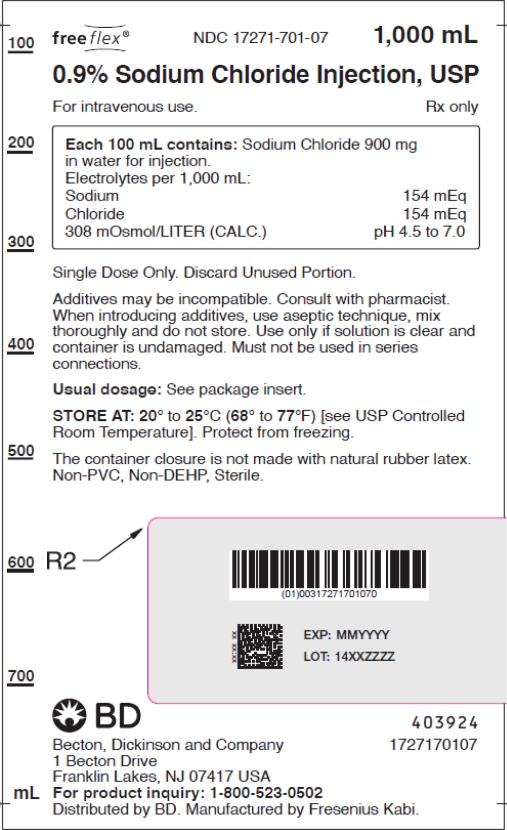 PACKAGE LABEL – PRINCIPAL DISPLAY PANEL – Sodium Chloride 1,000 mL Bag Label
