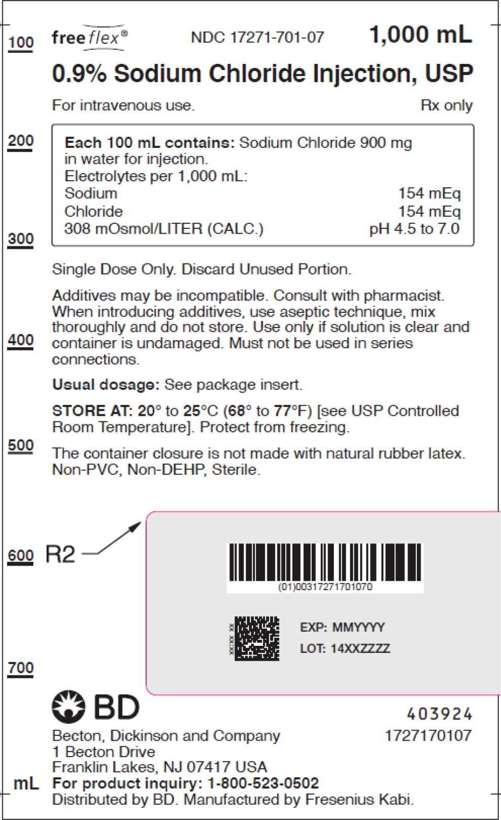 PACKAGE LABEL – PRINCIPAL DISPLAY PANEL – Sodium Chloride 1,000 mL Bag Label
