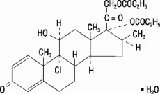 Beclomethasone dipropionate, monohydrate chemical structure