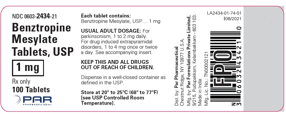 Benztropine mesylate tablets