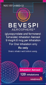 Rx Item-Bevespi 9/4.8MCG 28 Inhalation by Astra Zeneca Pharma USA 