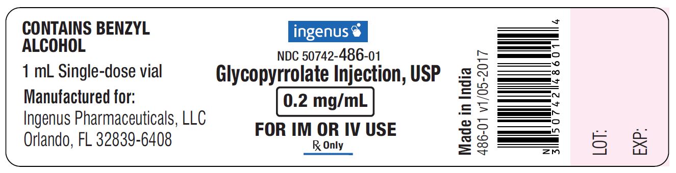 Glycopyrrolate Injection USP, 0.2 mg/ mL - Vial Label
