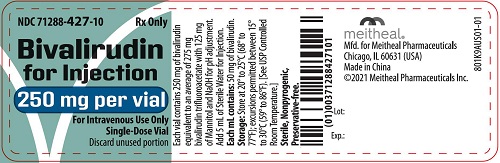 Principal Display Panel – Bivalirudin for Injection 250 mg Vial Label
