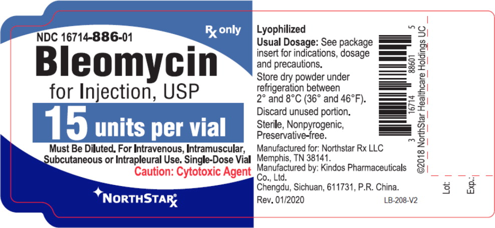 Principal Display Panel – Bleomycin for Injection, USP 15 units per vial Container Label
